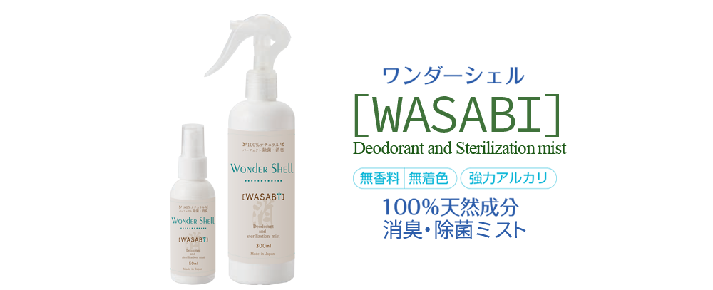 靴専用消臭パウダー ワンダーシェル WASABI